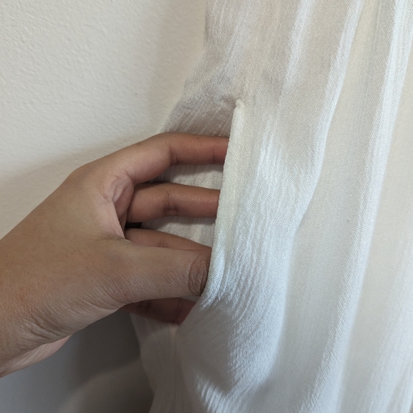 White and Orange Embroidered Dress - Picture 9 of 14